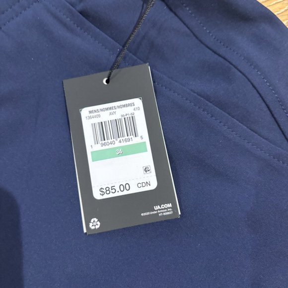 Under Armour Drive Khaki Shorts Navy Blue Size 34 - Picture 5 of 7